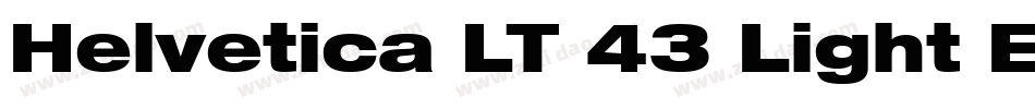 Helvetica LT 43 Light Extended字体转换